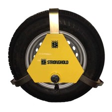Stronghold Apex Triangular Wheel Clamp Sold Secure Gold 15" to 18" Wheels