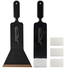Window Tint Tools Bulldozer Squeegee Kit Black Wide Mouth & Scrubber Paddle