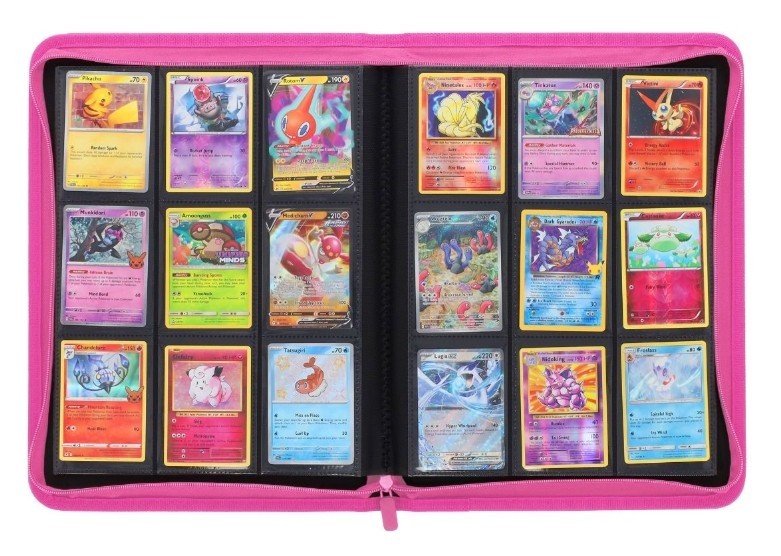 BCW Pink Z-Folio Double Sided 9-Pocket Side Loading Page Album