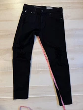 AG Adriano Goldschmied The Farrah High rise skinny ankle black jeans size 32R