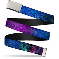 `Blank Chrome 1.25`` Buckle - Tattoo Johnny-Bollt Cthulu Web (Us Import) ACC NEU