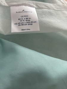 Queen Size Bed Skirt Light Aqua Blue