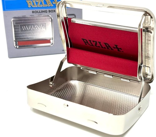 Rizla Metal Automatic Rolling Tin Tobacco Roll Up Case Cigarette Machine Box NEW - Picture 4 of 6