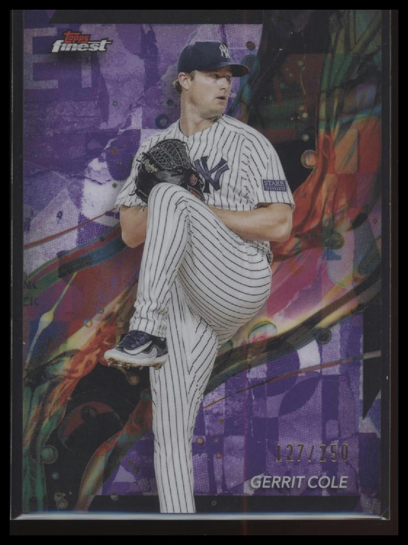 2024 Topps Finest #80 Gerrit Cole Purple Refractor 127/250 MLB Baseball Card