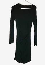 Express Sweater Dress S Dark Forest Green Lng Sleeve Corpcore Business Casual 