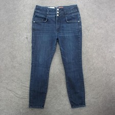 Pilcro Anthropologie Jeans Womens 32 Dark Wash High-Rise Skinny Button Fly