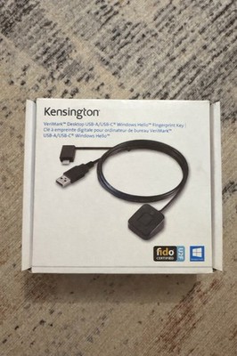 Kensington VeriMark Desktop USB-A/USB-C Windows Hello Fingerprint Key FIDO U2F