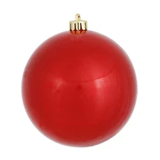 Vickerman N591503DCV Red Candy UV Drilled Ball Ornament  6 in. - 4 per Bag