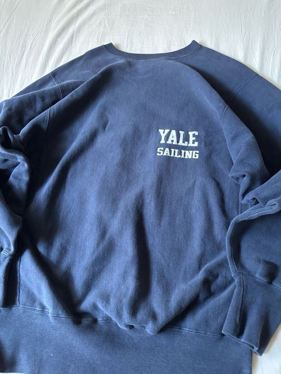 Vintage 1990s' Champion Reverse Weave Double-Sided Print Sweatshirt Size XL Navy image 4