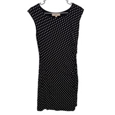 Loft Black & White Sleeveless Shift Dress M
