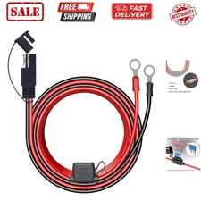 6FT 12V Ring Terminal SAE to O Ring Connecters Extension Cord Cable Connector...