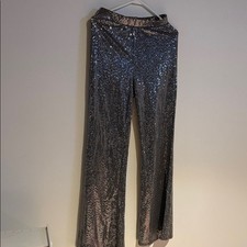 Fashion Nova Glittering Silver pant