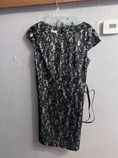 Alyx Black Gray Belted Dress Size 12 Sleeveless Women