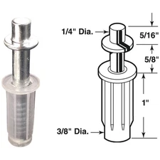 Prime-Line Bifold Door 1/4 In. Steel Top Pivot (2 Count) N 6700 PRIME-LINE Nylon