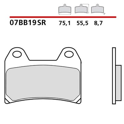 BREMBO FRONT BRAKE PAD KIT FOR MOTO GUZZI CALIFORNIA SPECIAL 99-00-07BB19SR