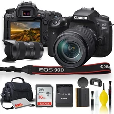 Canon EOS 90D DSLR Camera with 18-135mm Lens, Sigma 18-35mm Lens, Soft Padded