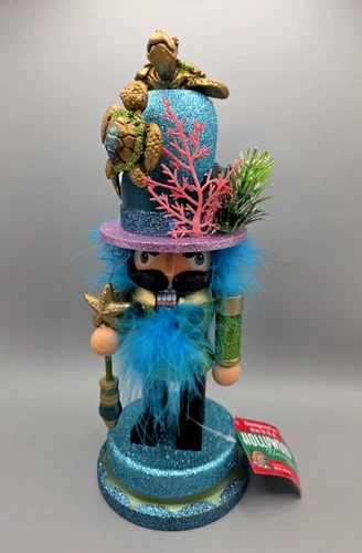 Adler Hollywood Nutcracker Sea Turtle Ocean Blue 11"