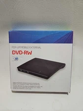 Pop-Up Mobile External DVD-RW Drive USB 3.0 Portable Black