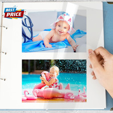 Refill Pages for 3 Ring Binder Photo Album - Self Adhesive, Compatible with 2X3,