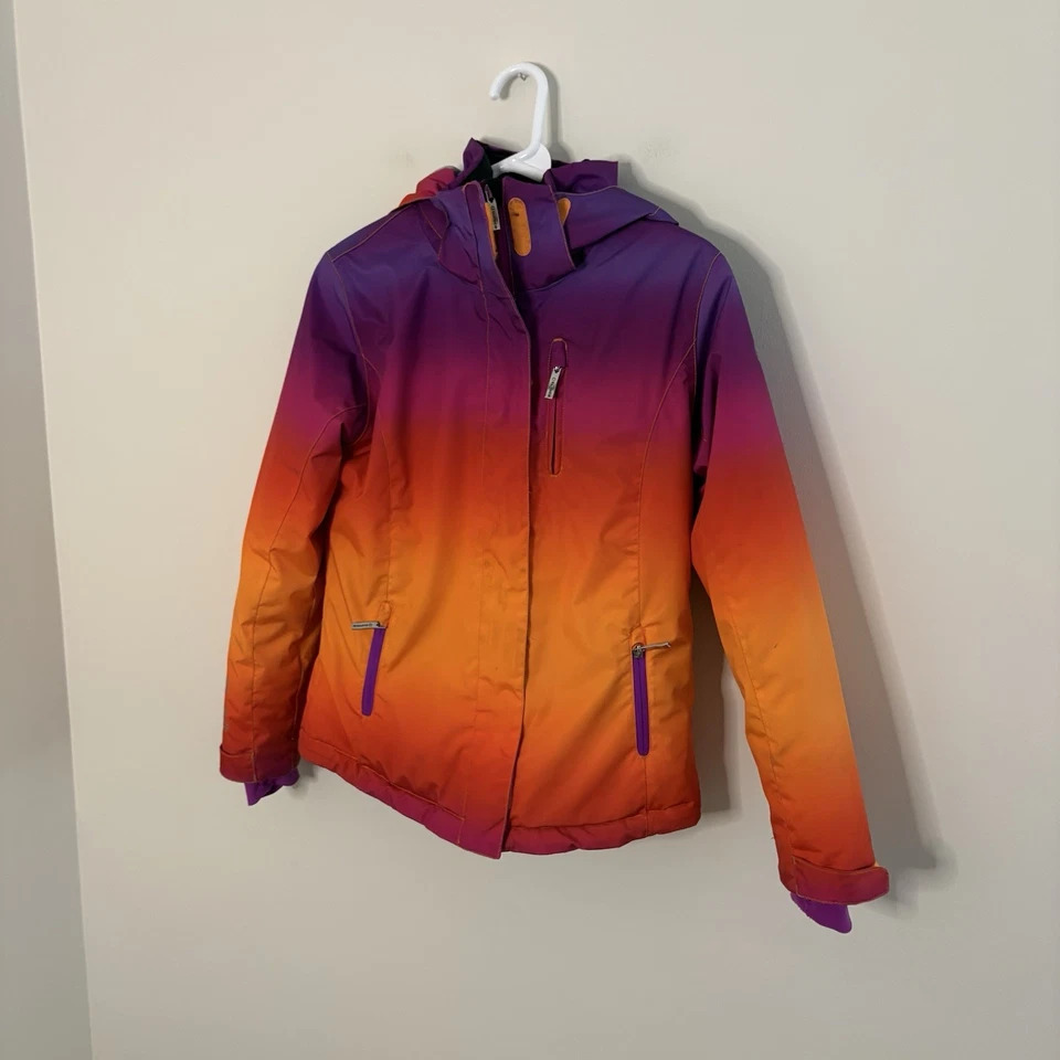SUNICE Multicolored Winter Snowboarding Ski Jacket Girls Ombré Size 14 - Image 2 of 4