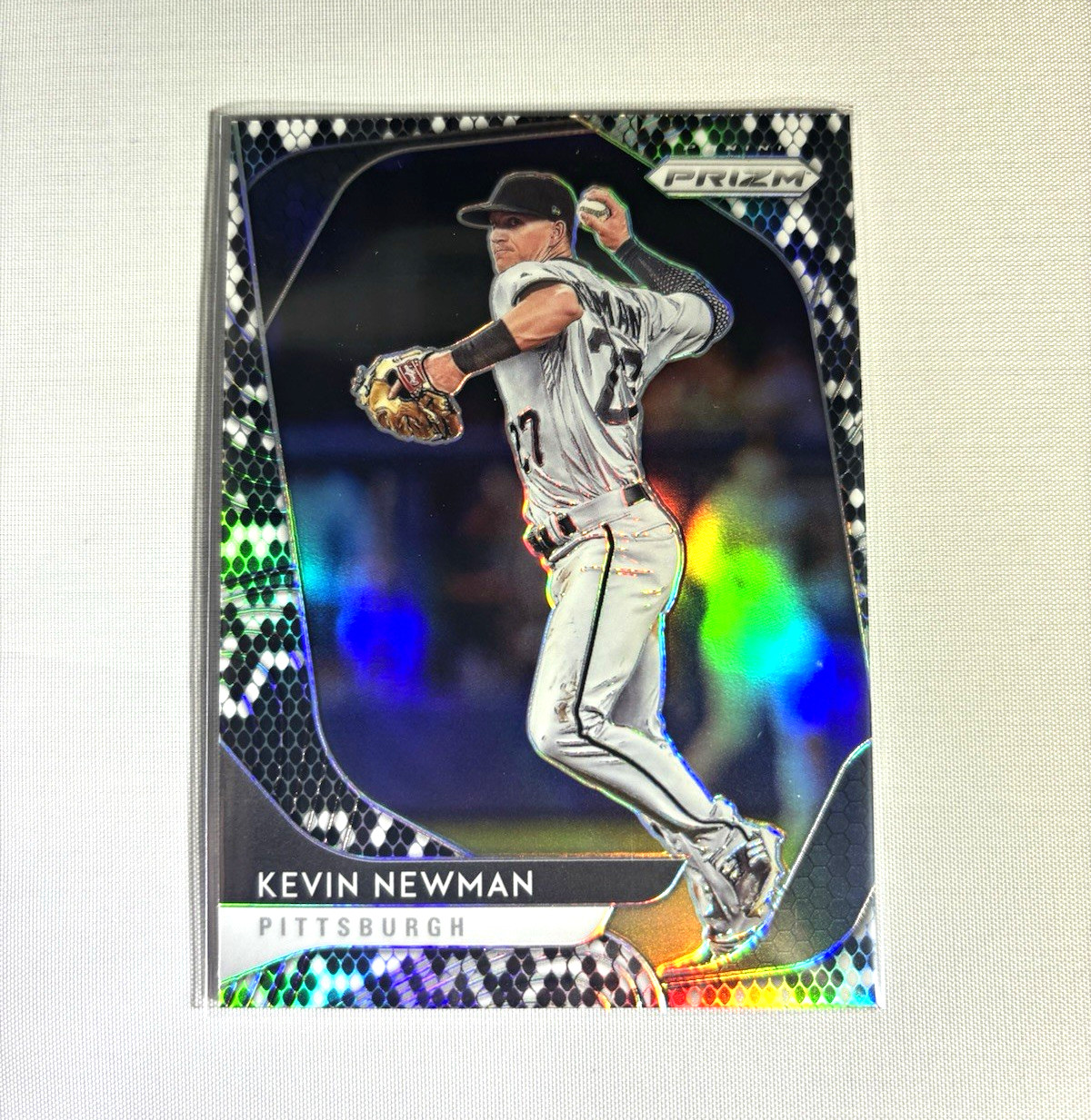 2020 Panini Prizm Baseball Kevin Newman Tier II Snake Skin Prizm /50 No. 112