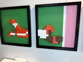 Nintendo NES Tecmo BOwl  3 Piece Wall Art Running Diving