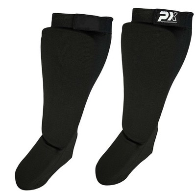 PX Schienbein-Spannschoner mit Klett, Hapkido, Ju Jutsu, Kickboxen, Thaiboxen