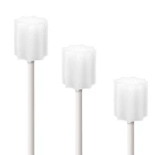 Disposable Mouth Swabs Sponge - Unflavored & Sterile Oral WHITE-50PCS 