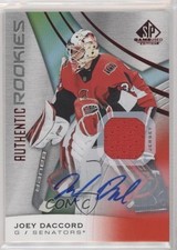 2019 Upper Deck SP Game Used Authentic Rookies Red Jersey Joey Daccord Auto um0