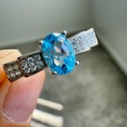 925 Sterling Silver Ring 7x5mm Natural Topaz Gemstone Zircon Bow Handmade Women — photo 3