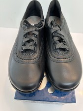 SAS Walk Easy Lace Up Comfort Shoes Womens 7WW Made In USA Black Leather