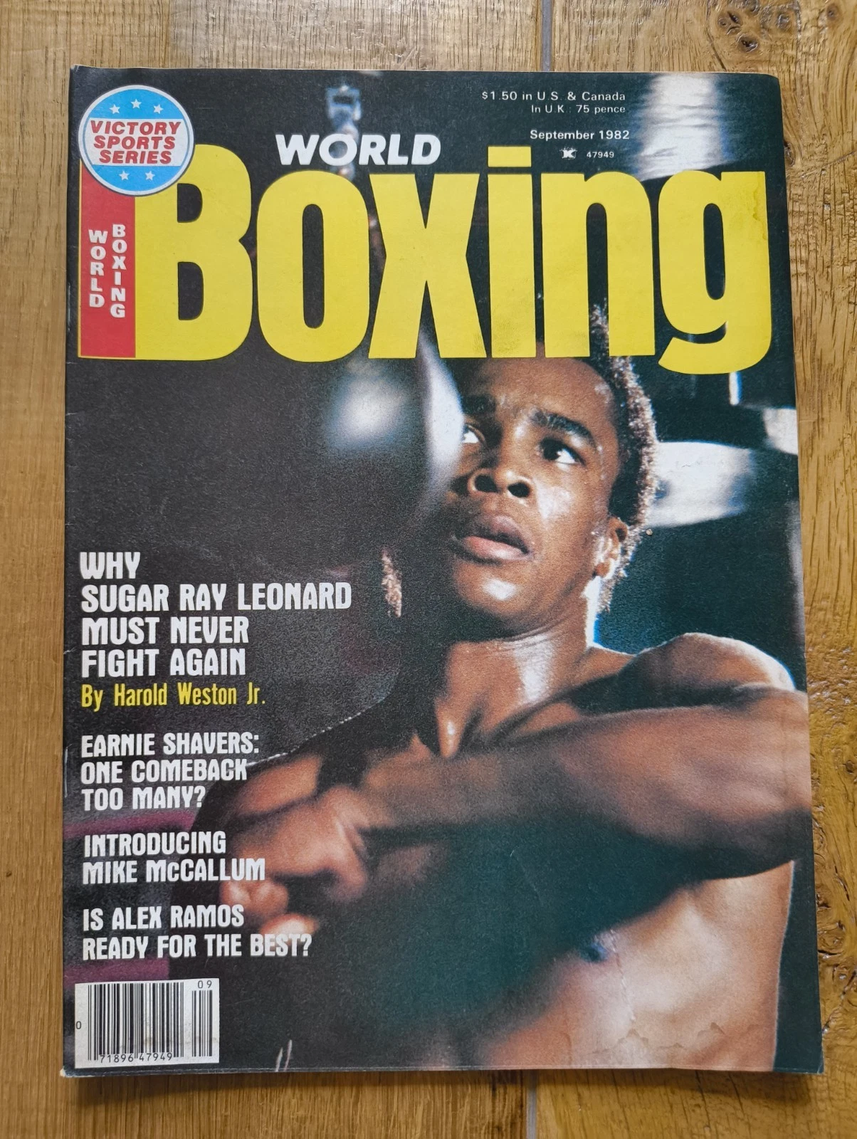 Sugar Ray Leonard 1982 World Boxing Magazine September - Picture 1 of 5