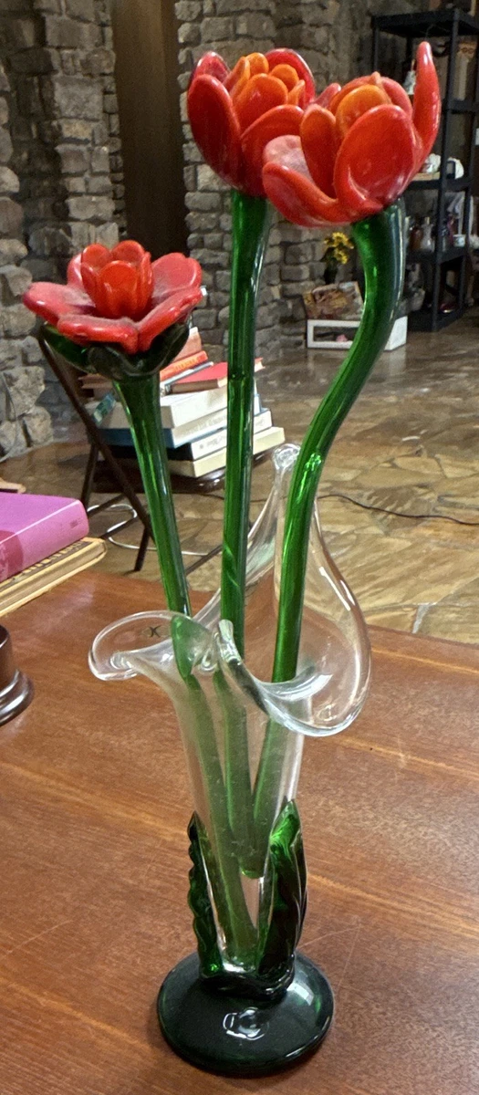 Jack In The Pulpit Vase In Studio & Handcrafted Glass for sale | eBay