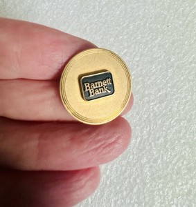 Vintage Defunct Barnett Bank Employee Service Lapel Pin ~1/20 12K GF Gold-filled