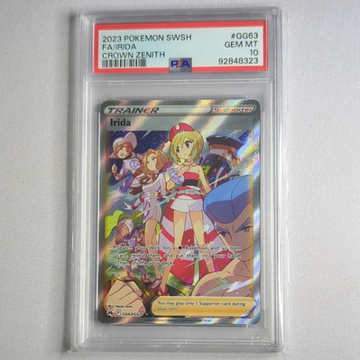 Pokemon TCG Irida Trainer GG63/GG70 Crown Zenith Full Art Holo UR EN PSA 10
