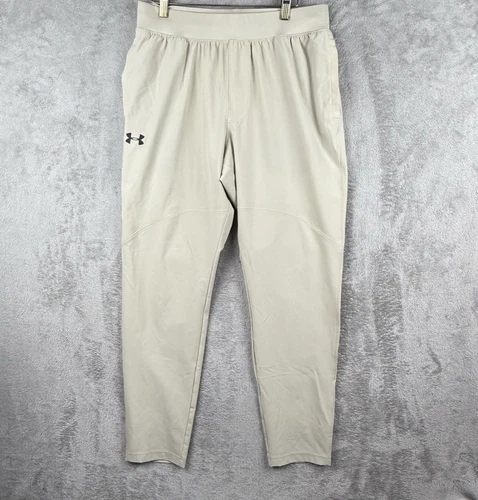 Under Armour Unstoppable Tapered Pants Mens L Fitted Khaki Stretch Performance