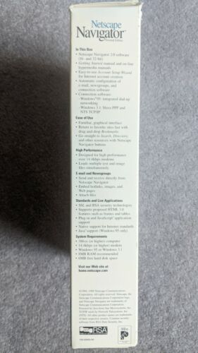 Netscape Navigator 2.0 Personal Edition Windows 95 3.1 Rare Vintage Software HTF - Picture 3 of 3