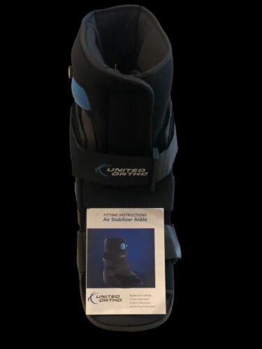 UNITED ORTHO Short Air Cam Walker Fracture Boot Black Fits Left or Right SMALL - Picture 1 of 7