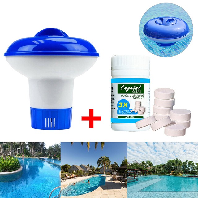 Pool Cleaning Tablet(100 PC)Floating Chlorine Hot Tub Cleaner Chemical