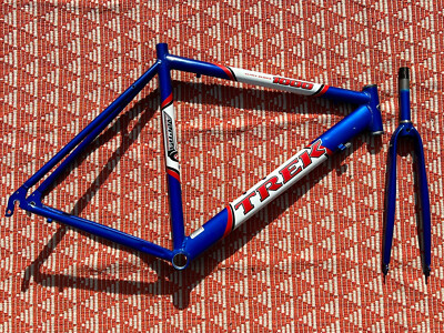 TREK 1000 Alpha Frameset - 56cm - Red/White/Blue - 700c -Steel
