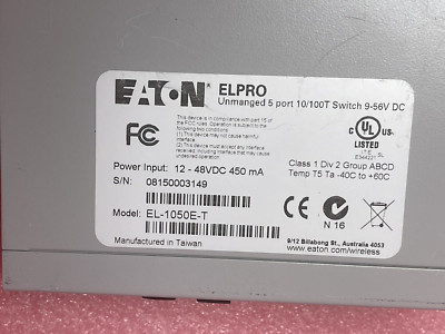 EATON ELPRO MODEL EL-1050E-T  INPUT POWER 12-48 VDC 450mA