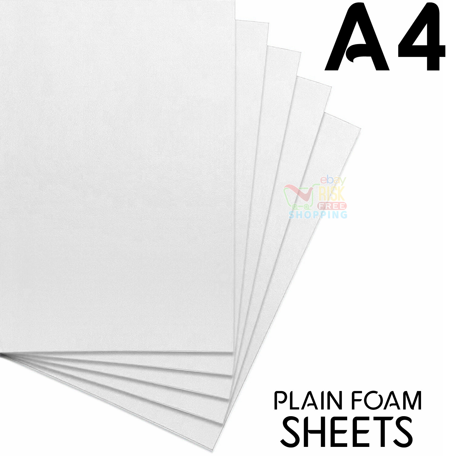 Foam Sheets 2mm Big Packs A4 white plain foam sheet fun funky kids