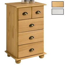 Commode apothicaire chiffonnier 4 tiroirs pin massif