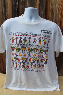 Vintage 90s Roots Rasta Reggae Rhythm Trujillo Peru TShirt Large 