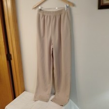 blair women's beige casual pants elastic waist pullon 14 polyester