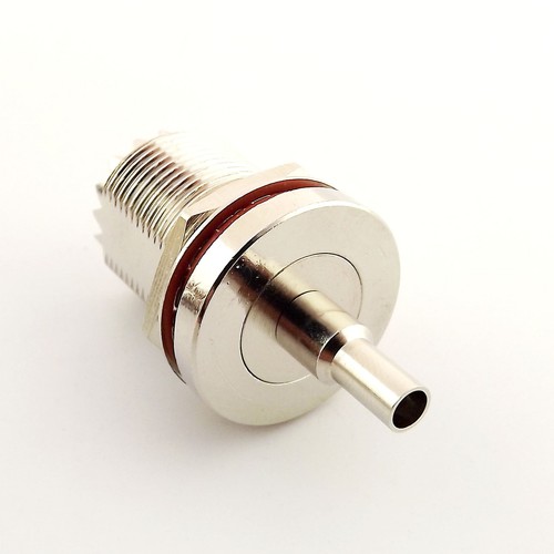 UHF Female SO239 w/Nut Bulkhead Crimp for RG174 RG316 LMR100 Cable RF Connector - Zdjęcie 9 z 9