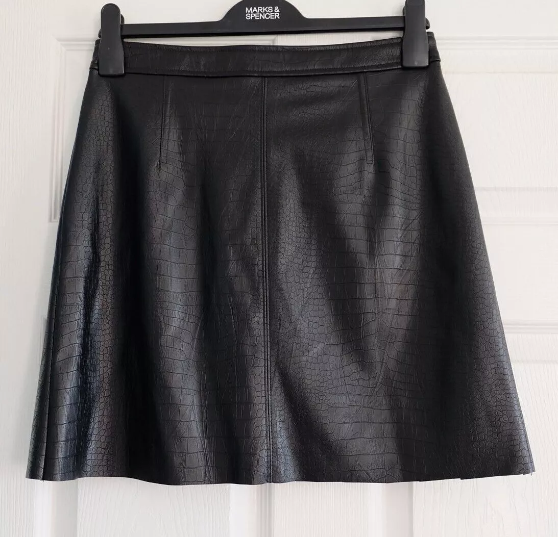 Faux leather croc clearance skirt