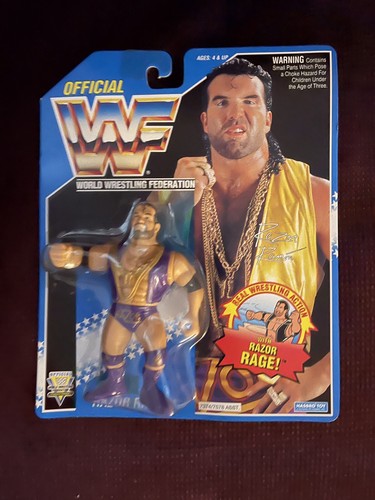 WWF WWE Hasbro Series 10 MOC Razor Ramon Purple Tr...