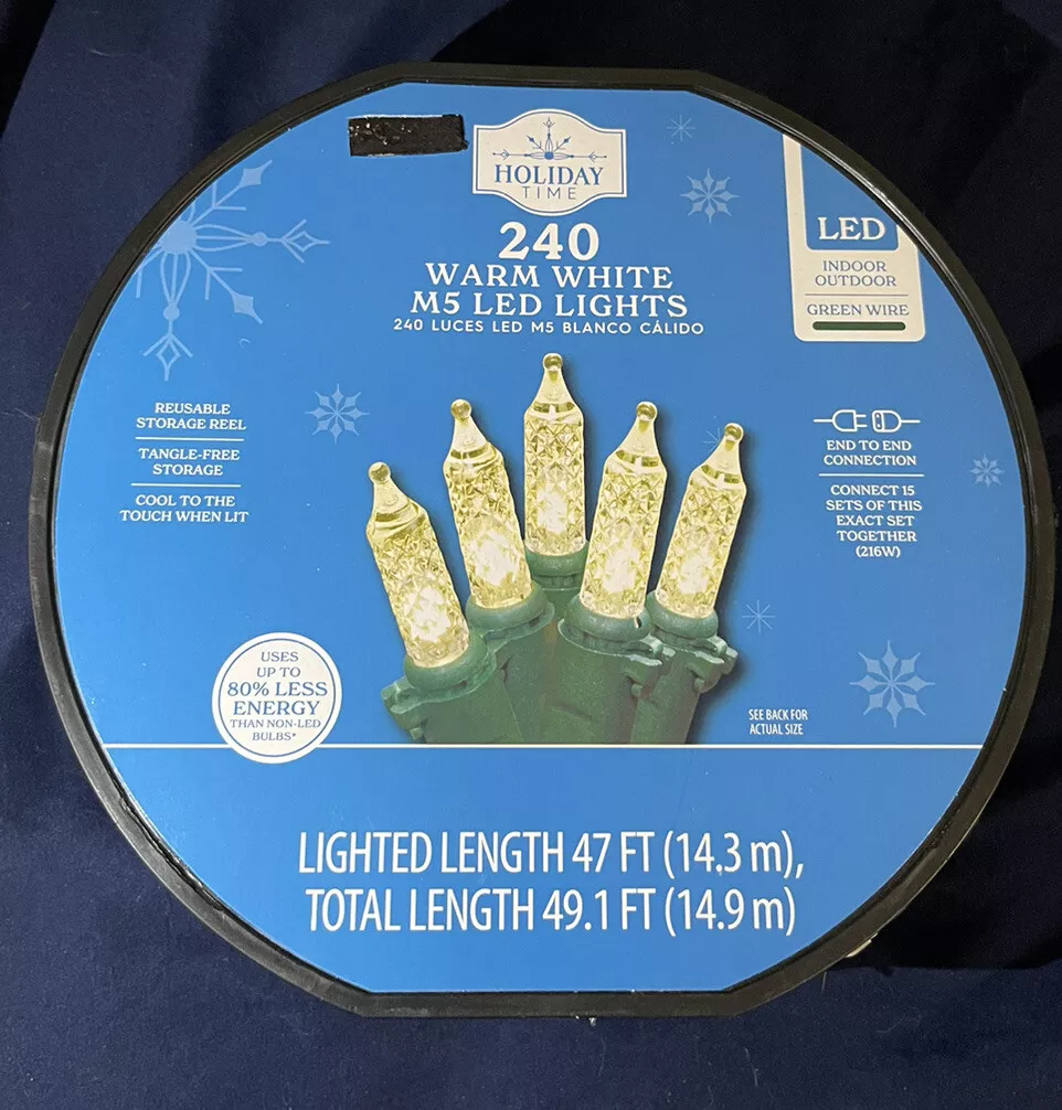 Holiday time led warm white m5 lights online