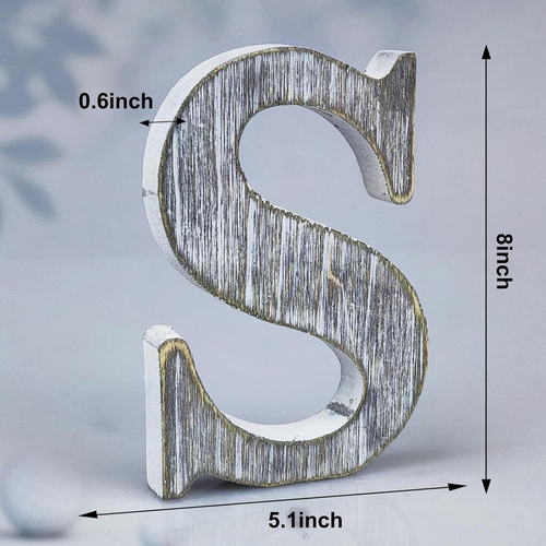8 Inch Wood Letters Unfinished Rustic Wood Letters for Wall Decor Decorative Sta - Picture 2 of 7